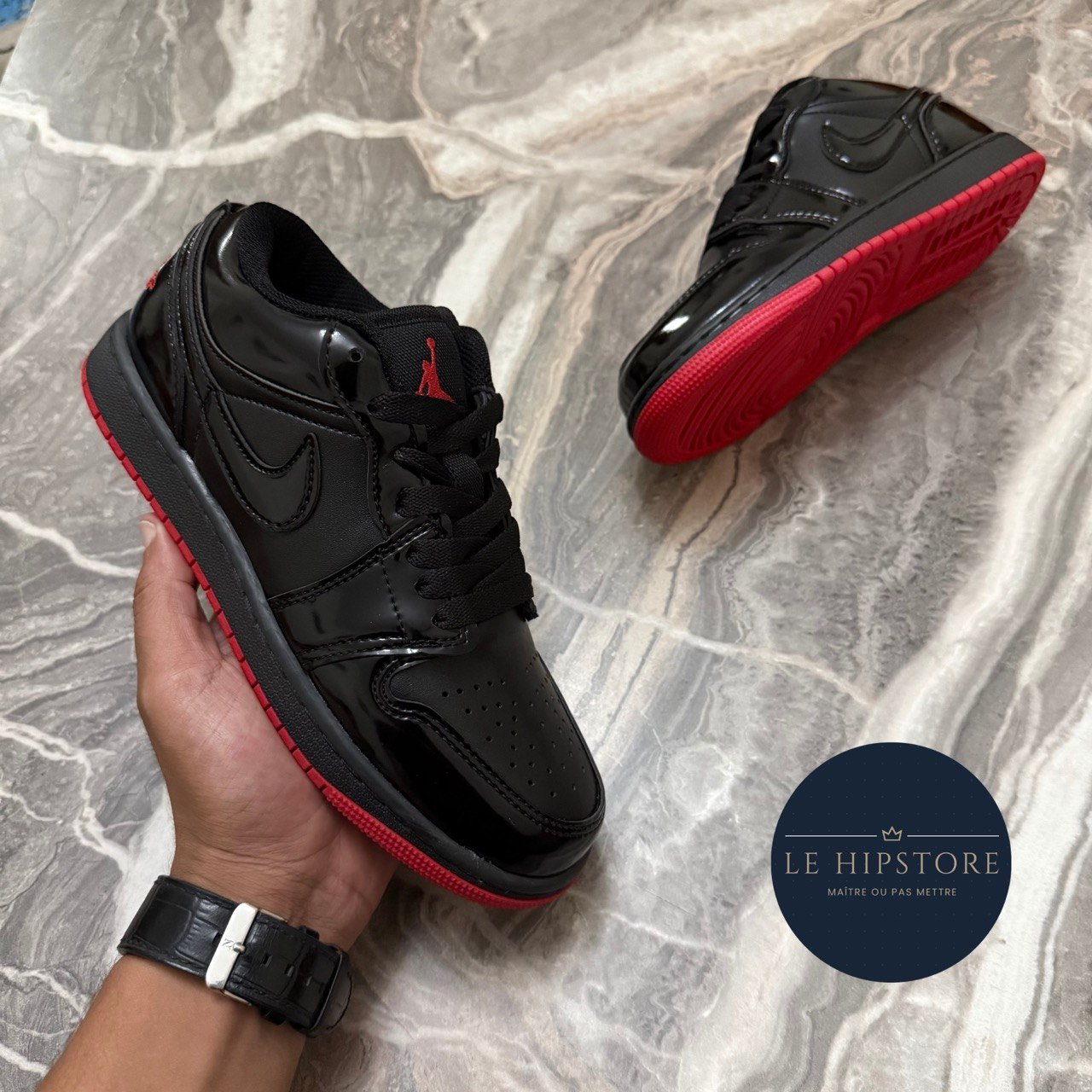 NIKE AIR JORDAN LOW BLACK & RED - الصورة 3